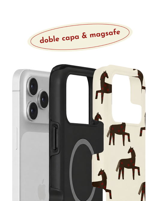 Case Wild Horses / Doble Capa Magnética