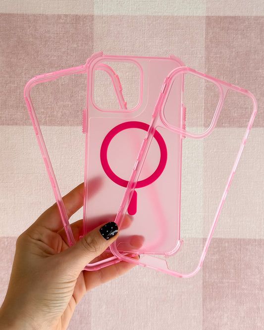 Case Magnética Reforzada 3 en 1 / Rosa