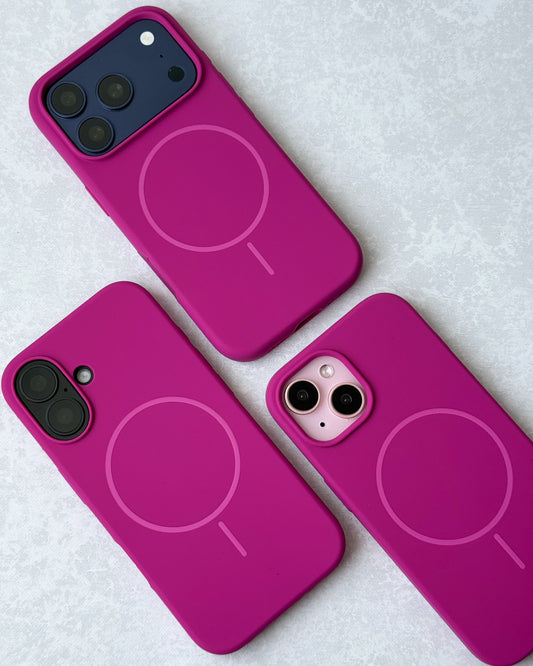 Case Silicone Magnética / Fucsia