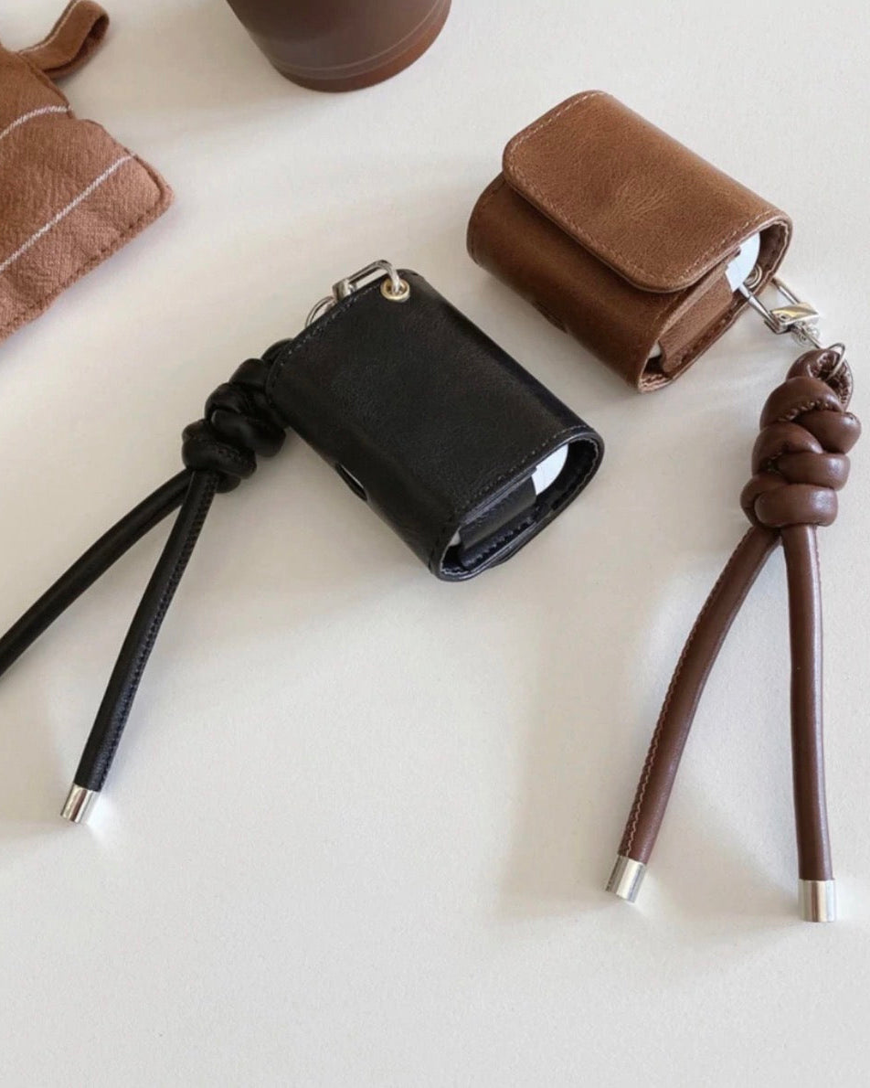 Case AirPods Eco Cuero / Negro