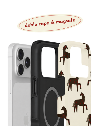 Case Wild Horses / Doble Capa Magnética