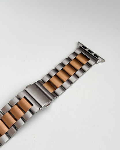 Correa Apple Watch Clásica Premium / Plateado & Rosegold
