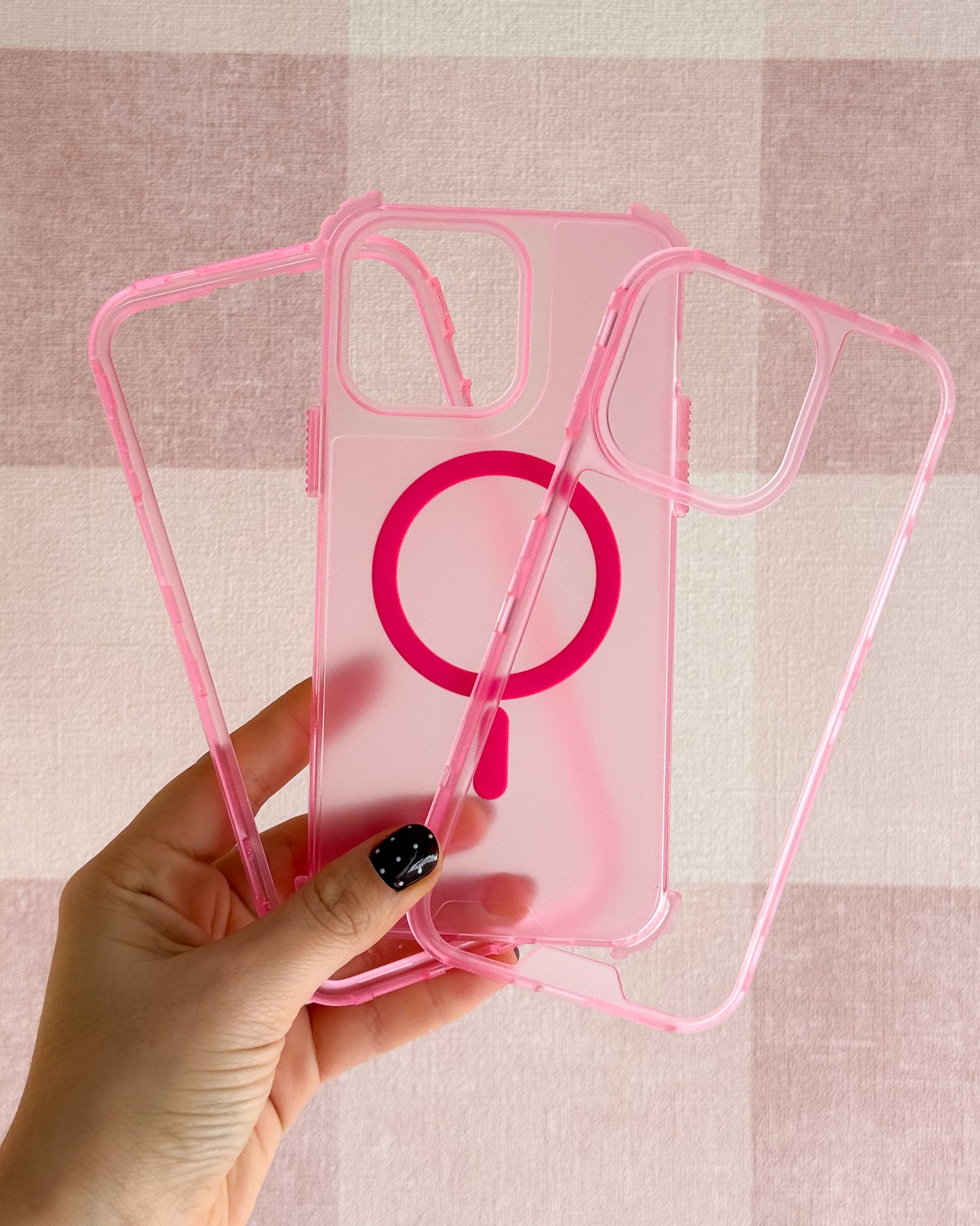 Case Magnética Reforzada 3 en 1 / Rosa