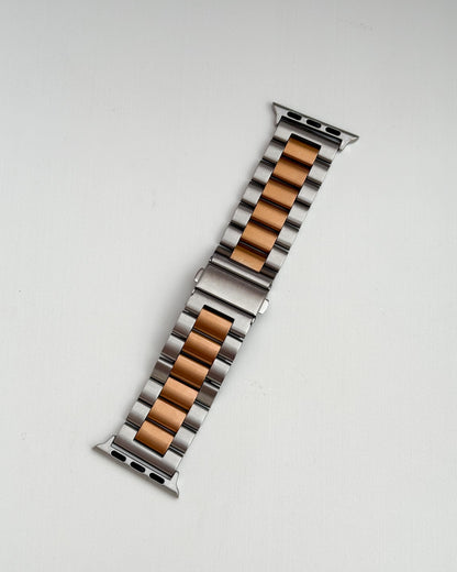 Correa Apple Watch Clásica Premium / Plateado & Rosegold