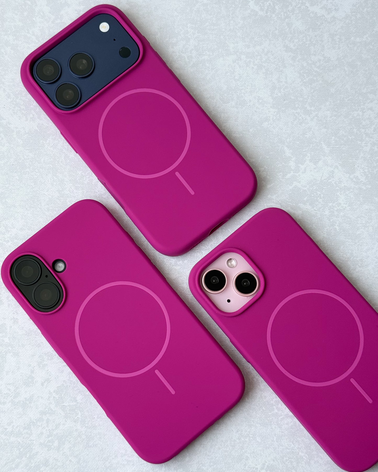 Case Silicone Magnética / Fucsia