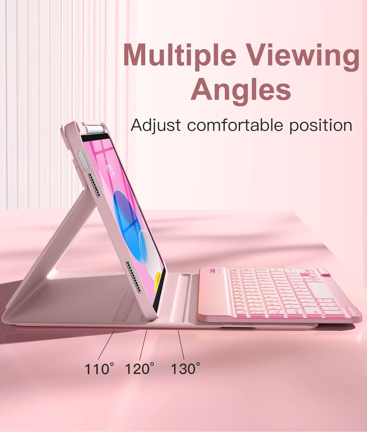 Case iPad con Teclado / Rosa