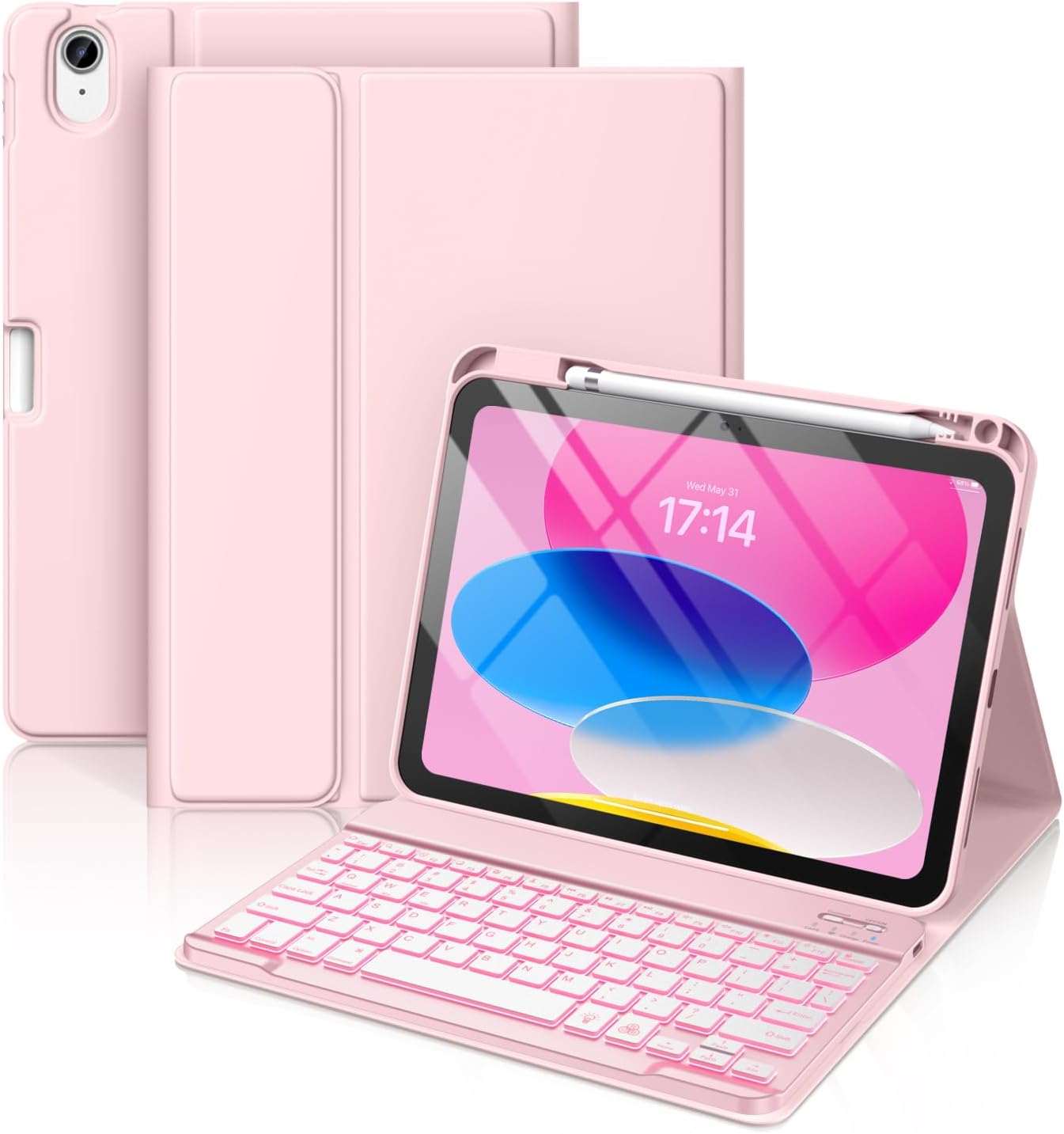 Case iPad con Teclado / Rosa