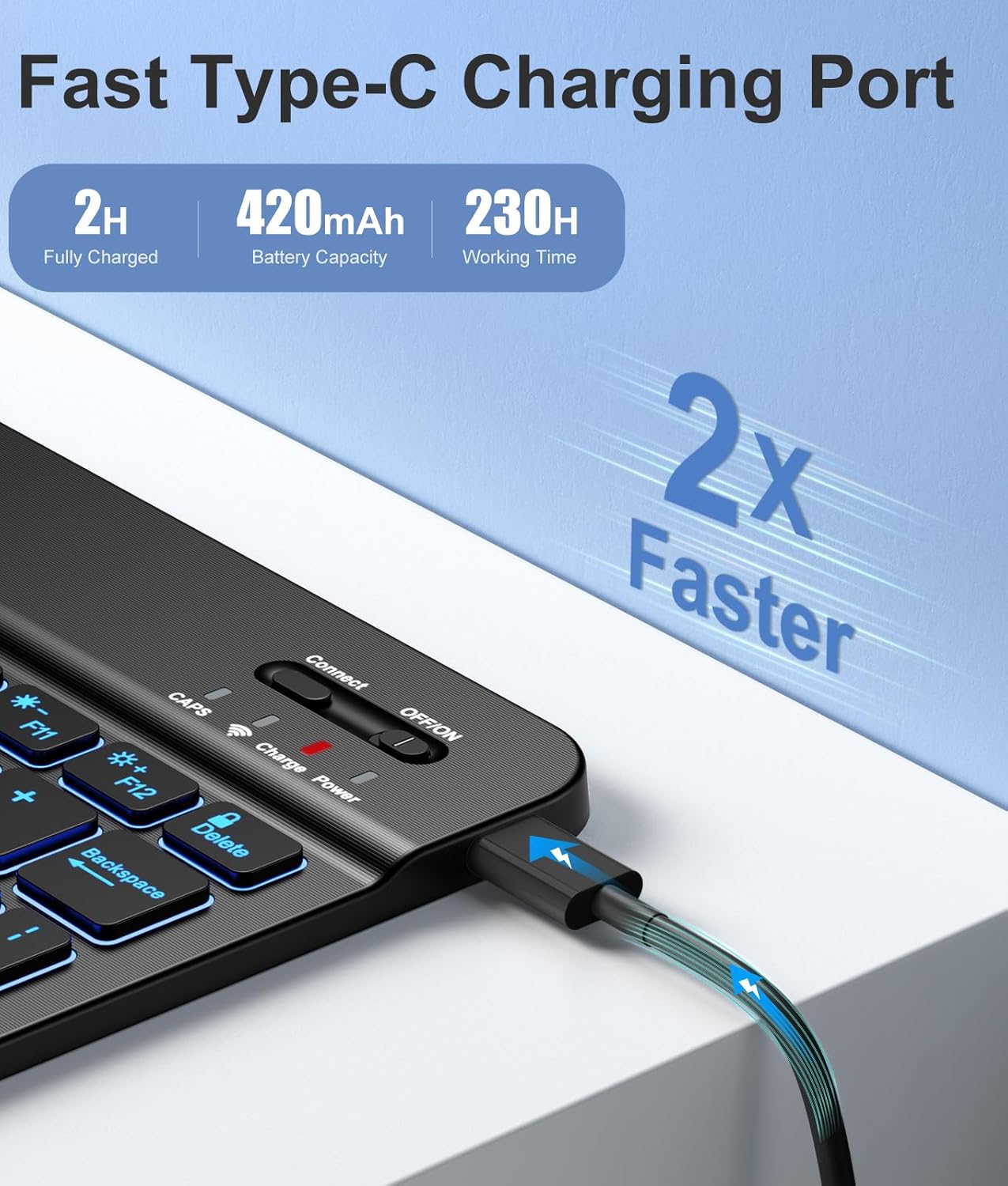 Case iPad con Teclado / Negro