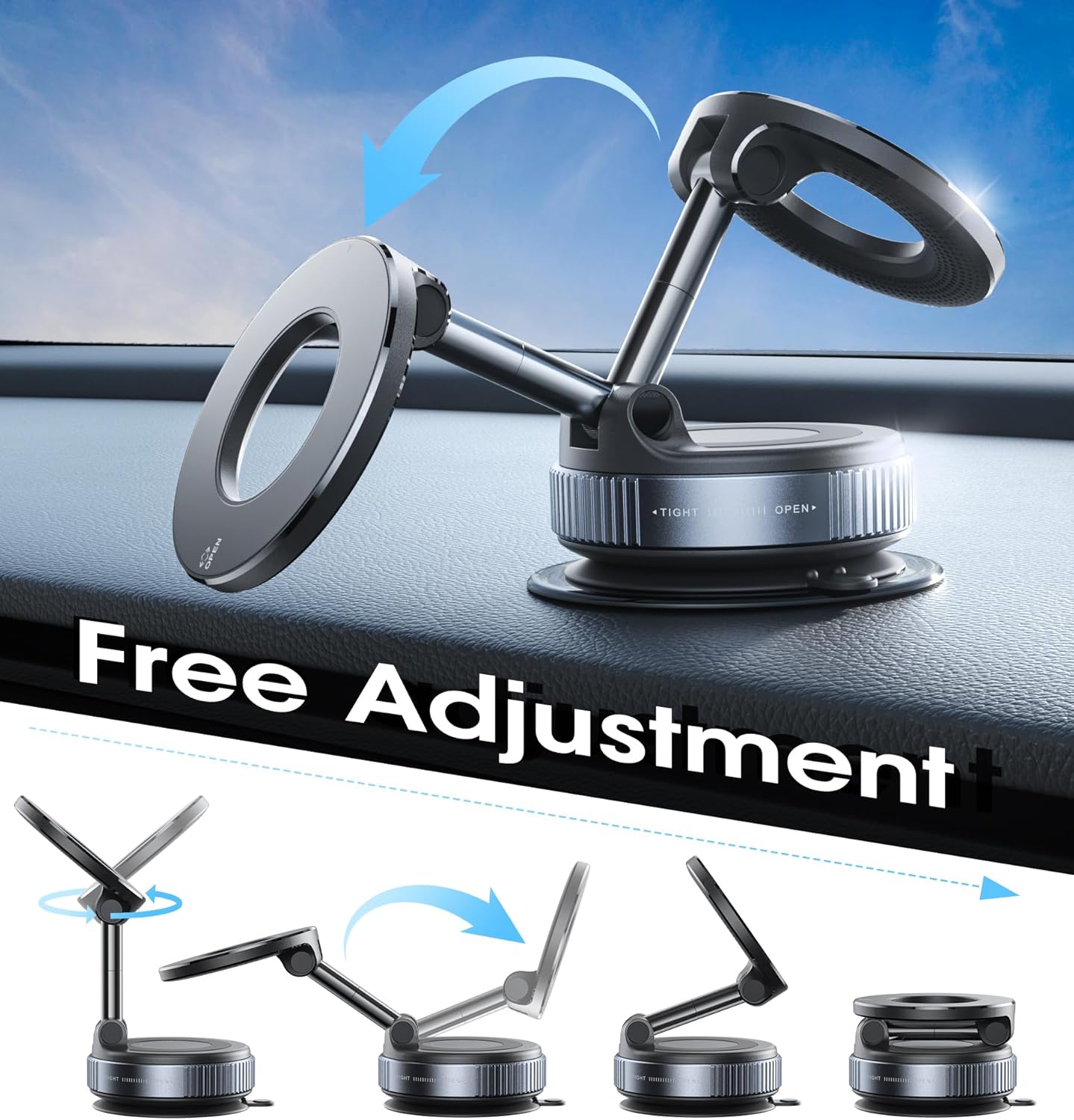 Soporte Magnético con Ventosa