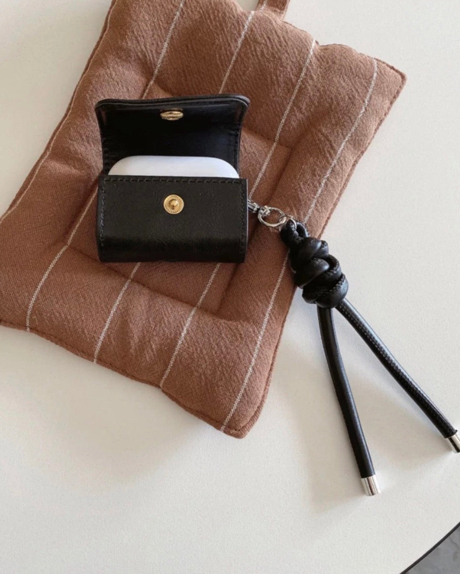 Case AirPods Eco Cuero / Negro