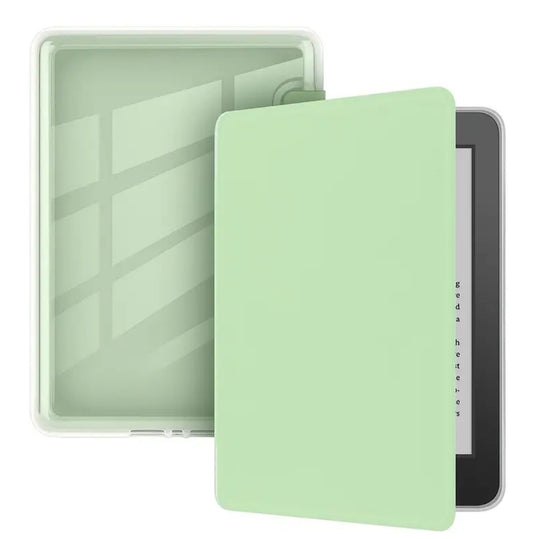 Case Kindle Transparente con Tapa / Verde Matcha