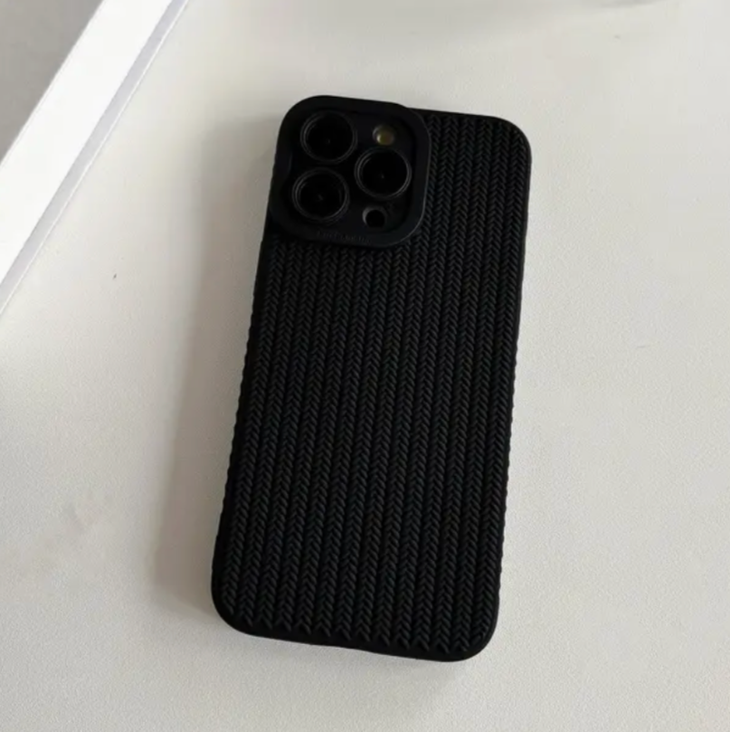 Case Texturada Trenzada Black