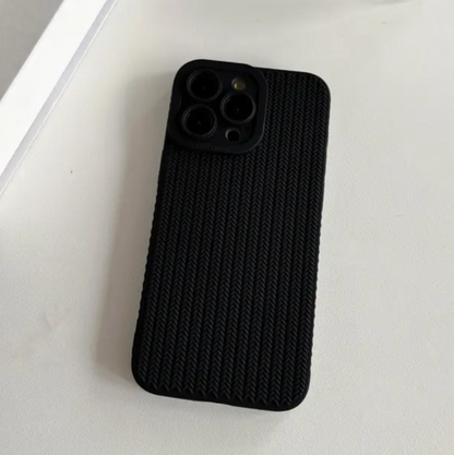 Case Texturada Trenzada Black