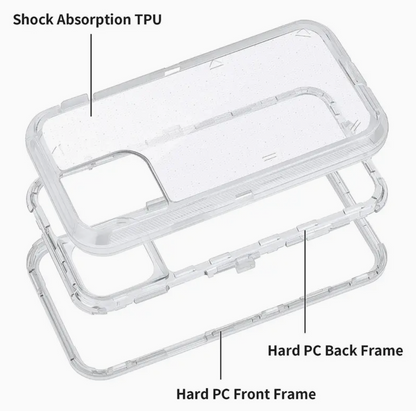 Case Transparente Reforzada 3 en 1