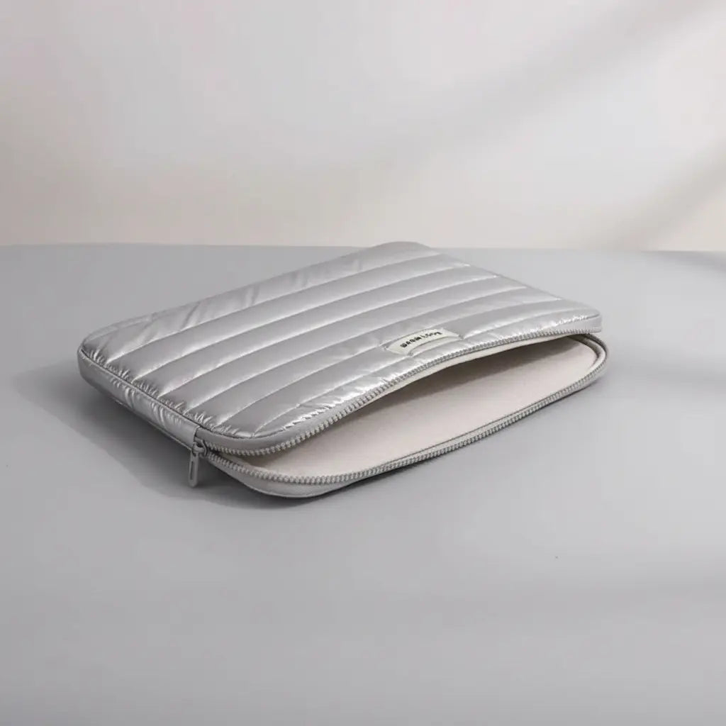 Funda Laptop Puffer / Plateado