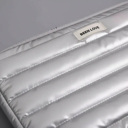 Funda Laptop Puffer / Plateado