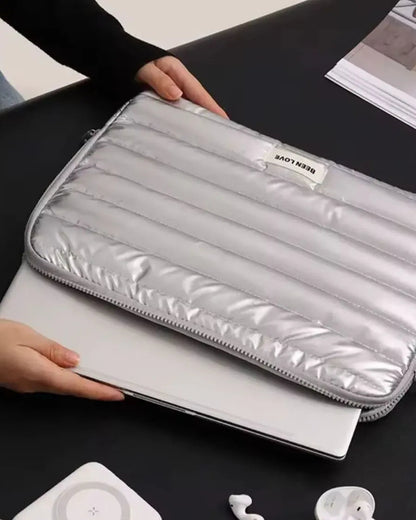 Funda Laptop Puffer / Plateado