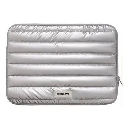 Funda Laptop Puffer / Plateado