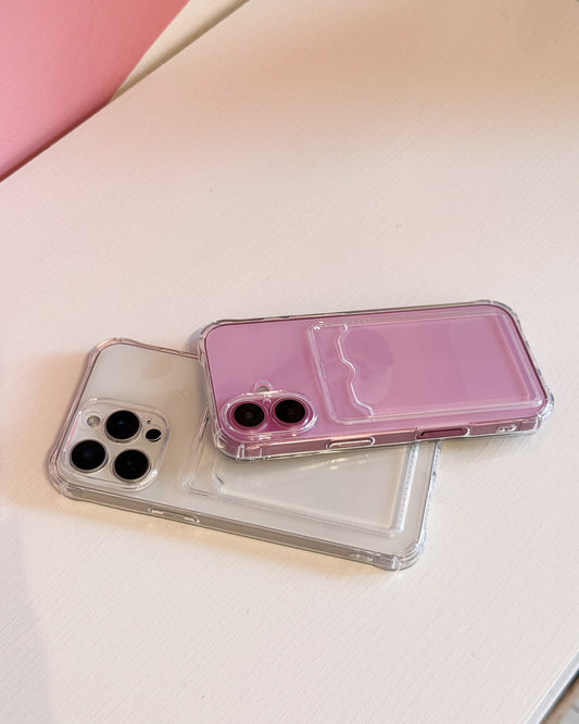 Case Transparente con Tarjetero