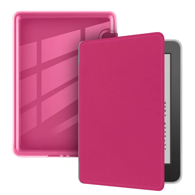 Case Kindle Transparente con Tapa / Fucsia